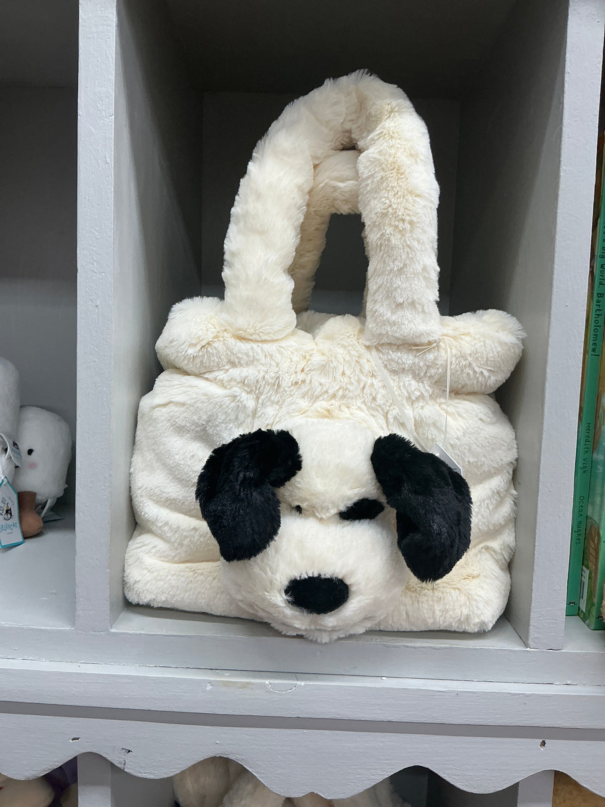 Jellycat Bashful Rufferty Blk & Cream Puppy Hand Bag