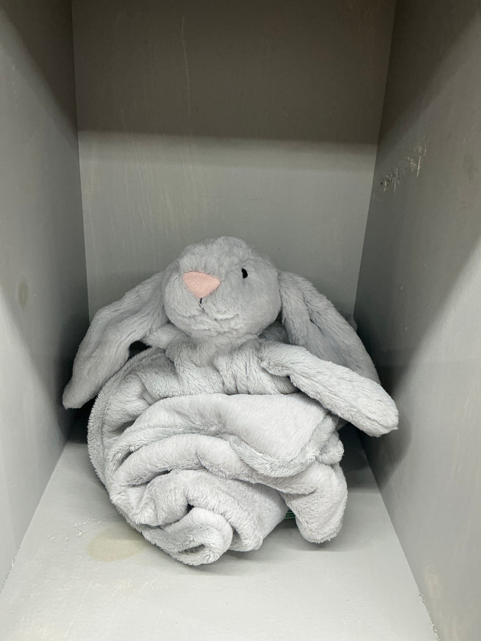 Jellycat Bashful Grey Bunny Blankie
