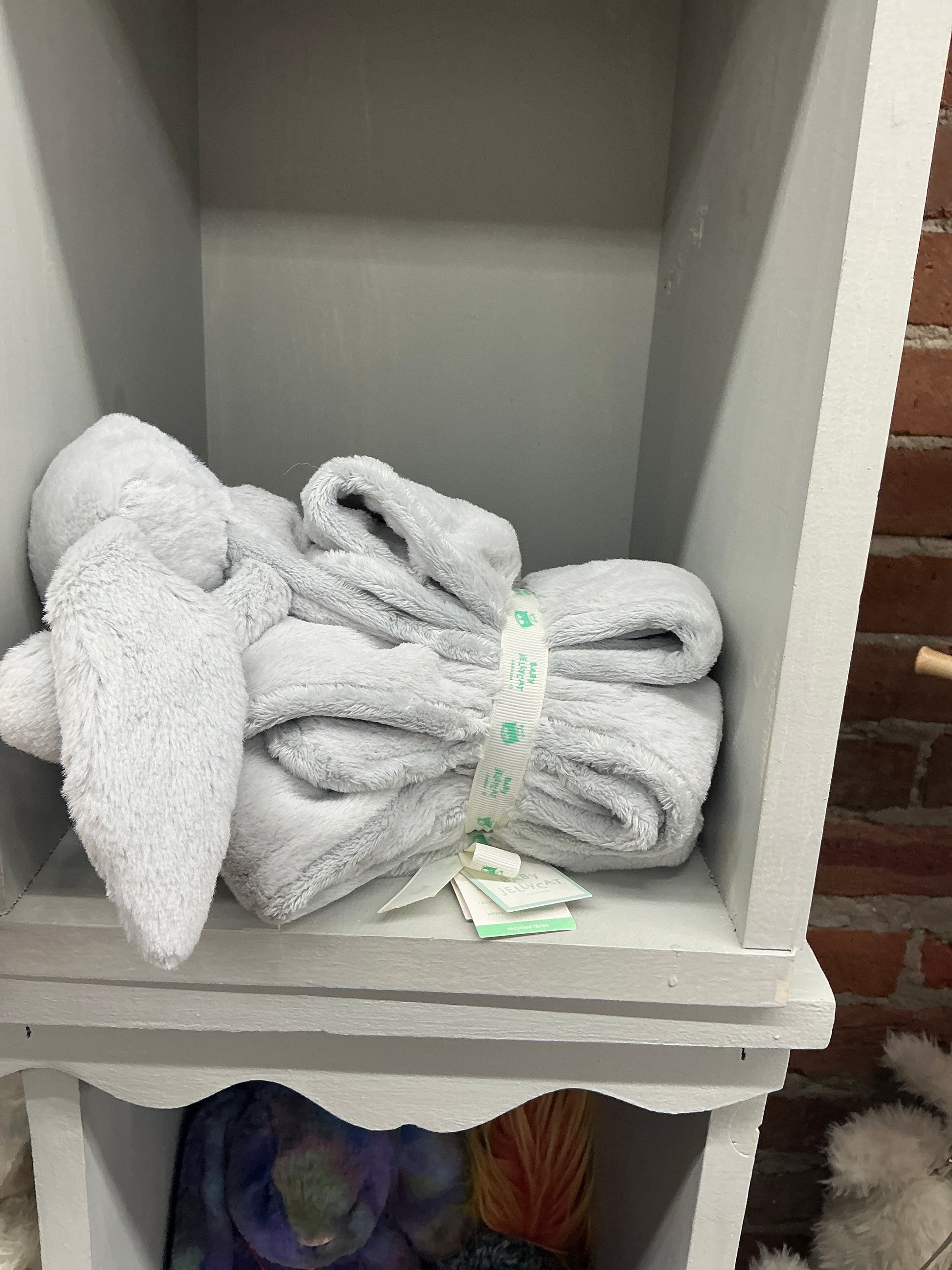 Jellycat Bashful Grey Bunny Blankie